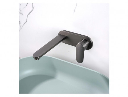 Смеситель для Раковины «Aquatek» Ника, Настенный, Оружейная Сталь (AQ1813BGM)