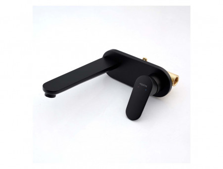 Смеситель для Раковины «Aquatek» Ника, Настенный, Черный Матовый (AQ1813MB)