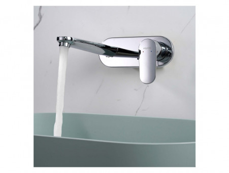 Смеситель для Раковины «Aquatek» Ника, Настенный, Хром (AQ1813CR)