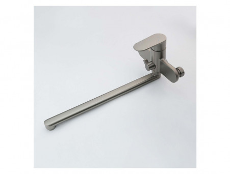 Смеситель для Ванны «Aquatek» Ника, Длинный Излив, Оружейная Сталь (AQ1842BGM)