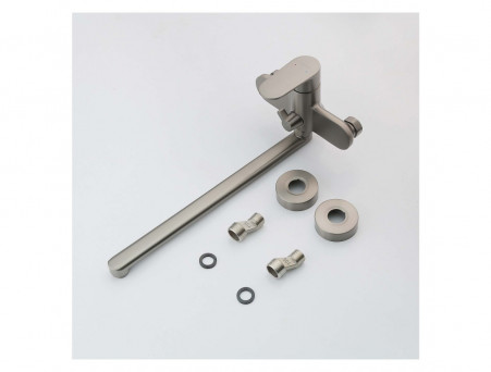 Смеситель для Ванны «Aquatek» Ника, Длинный Излив, Оружейная Сталь (AQ1842BGM)