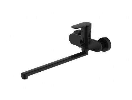 Смеситель для Ванны «Aquatek» Ника, Длинный Излив, Черный Матовый (AQ1842MB)