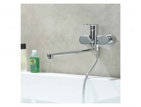 Смеситель для Ванны «Aquatek» Ника, Длинный Излив, Хром (AQ1842CR)