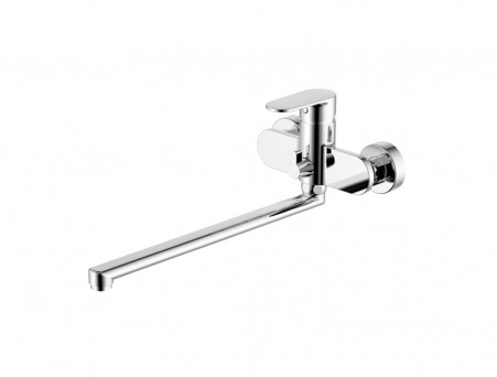 Смеситель для Ванны «Aquatek» Ника, Длинный Излив, Хром (AQ1842CR)