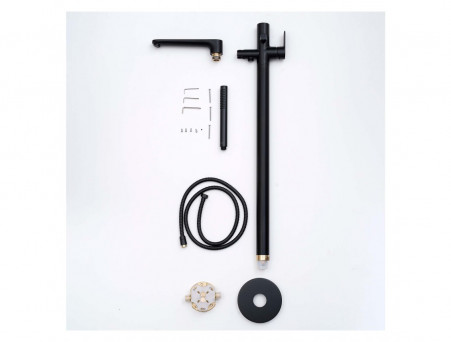 Смеситель для Ванны «Aquatek» Ника, Напольный, Черный Матовый (AQ1845MB)