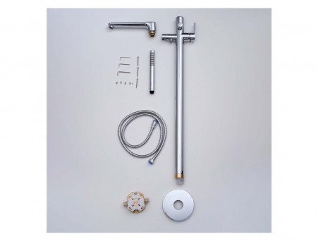 Смеситель для Ванны «Aquatek» Ника, Напольный, Хром (AQ1845CR)