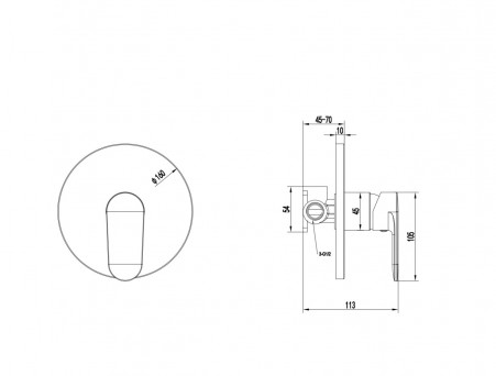 Смеситель для Душа «Aquatek» Ника, Настенный, Черный Матовый (AQ1866MB)