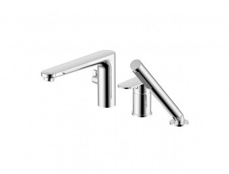 Смеситель для Ванны «Aquatek» Ника, Бортовой, 4 Отверстия, Хром (AQ1848CR)