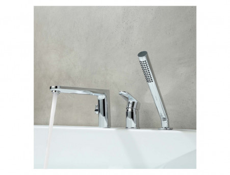 Смеситель для Ванны «Aquatek» Ника, Бортовой, 4 Отверстия, Хром (AQ1848CR)