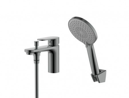 Смеситель для Ванны «Aquatek» Ника, Бортовой, 1 Отверстие, Оружейная Сталь (AQ1844BGM)