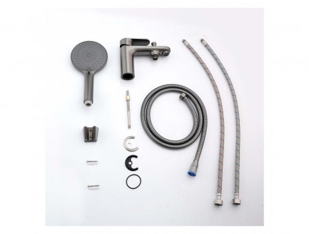 Смеситель для Ванны «Aquatek» Ника, Бортовой, 1 Отверстие, Оружейная Сталь (AQ1844BGM)