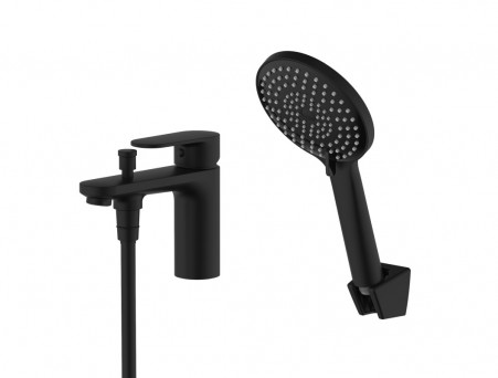 Смеситель для Ванны «Aquatek» Ника, Бортовой, 1 Отверстие, Черный Матовый (AQ1844MB)