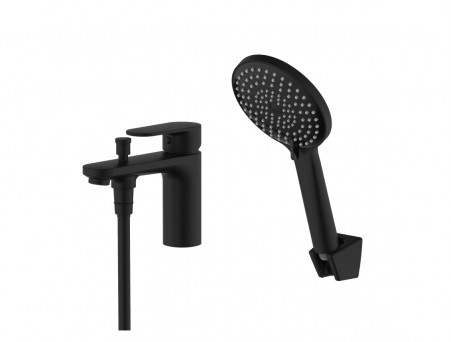 Смеситель для Ванны «Aquatek» Ника, Бортовой, 1 Отверстие, Черный Матовый (AQ1844MB)