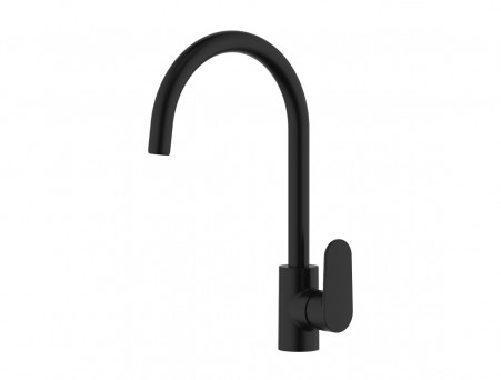 Смеситель для Кухни «Aquatek» Ника, Полукруглый Излив, Черный Матовый (AQ1882MB)