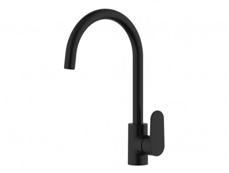 Смеситель для Кухни «Aquatek» Ника, Полукруглый Излив, Черный Матовый (AQ1882MB)