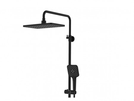 Душевая Система «Aquatek» Ника, 3 Jet, Длинный Излив, Черный Матовый (AQ2840MB)