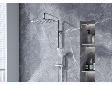 Душевая Система «Aquatek» Ника, 3 Jet, Длинный Излив, Хром (AQ2840CR)