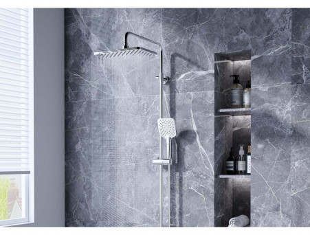 Душевая Система «Aquatek» Ника, 3 Jet, Длинный Излив, Хром (AQ2840CR)