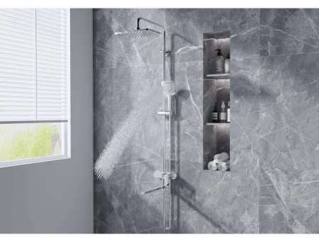 Душевая Система «Aquatek» Ника, 3 Jet, Длинный Излив, Хром (AQ2840CR)