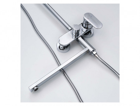 Душевая Система «Aquatek» Ника, 3 Jet, Длинный Излив, Хром (AQ2840CR)