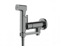 Комплект с Гигиеническим Душем «Aquatek» Ника 4в1, Настенный, Оружейная Сталь (AQ1819BGM)