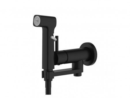 Комплект с Гигиеническим Душем «Aquatek» Ника 4в1, Настенный, Черный Матовый (AQ1819MB)