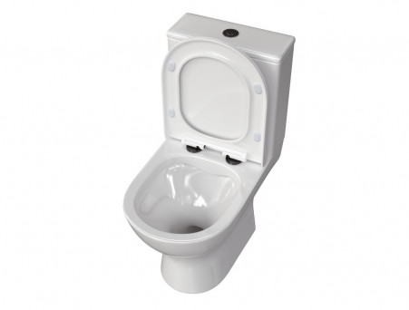 Унитаз Напольный «Taliente» Arte Nero Pulsante, с Бачком, Белый (AR35045+Nero pulsante)