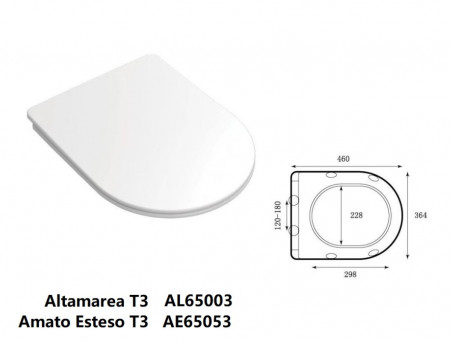 Унитаз Подвесной «Taliente» Amato Esteso T3, Белый (AE65053)