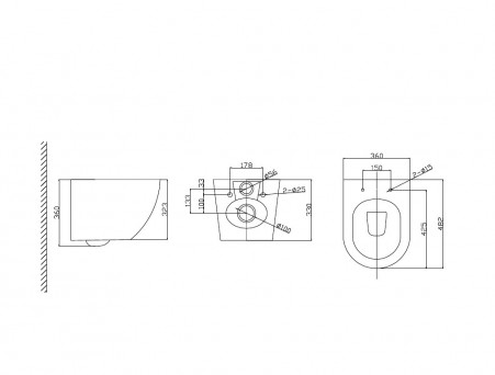 Унитаз Подвесной «Taliente» Amato Bianco Opaco, Белый Матовый (AM25010 Bianco opaco)