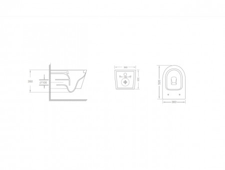 Унитаз Подвесной «Taliente» Altamarea T3, Белый (AL65003)