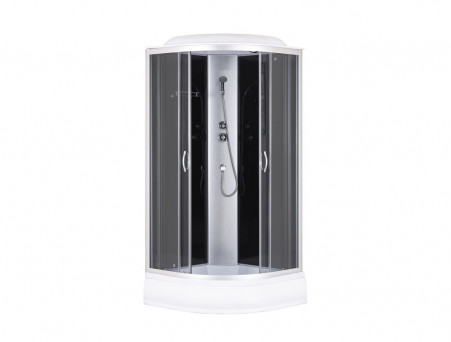 Душевая Кабина «Taliente» Четверть Круга, Средний Поддон, Хром, Тонированное Стекло, 90х90 (TA-9091G)