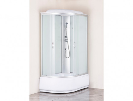 Душевая Кабина «Taliente» Асимметричная, Высокий Поддон, Хром, Рифлёное Стекло, 120х80 (TA-12080M(R))