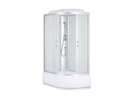 Душевая Кабина «Taliente» Асимметричная, Высокий Поддон, Хром, Рифлёное Стекло, 120х80 (TA-12080M(L))