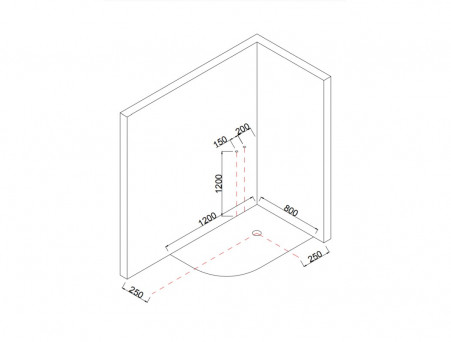 Душевая Кабина «Taliente» Асимметричная, Высокий Поддон, Хром, Тонированное Стекло, 120х80 (TA-12080G(R))
