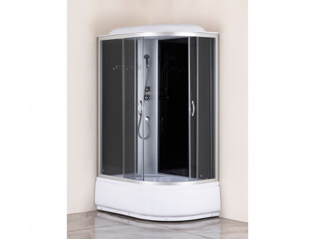 Душевая Кабина «Taliente» Асимметричная, Высокий Поддон, Хром, Тонированное Стекло, 120х80 (TA-12080G(L))