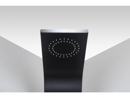 Душевая Кабина «Taliente» Четверть Круга, Средний Поддон, Черный, Прозрачное Стекло, 100х100 (TA-100CB)