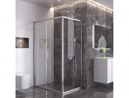 Душевой Уголок «Taliente» Прозрачное Стекло, 6мм, Полированный, 120х80 (TA-N-120-08-1CP)