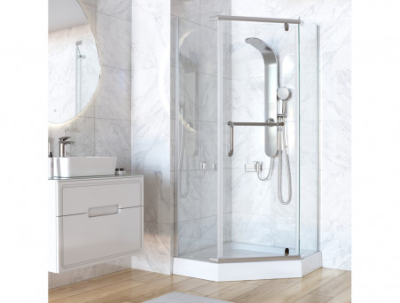 Душевой Уголок «Taliente» Прозрачное Стекло, 6мм, Хром, 100х100 (TA-10103-1CP)