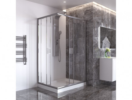 Душевой Уголок «Taliente» Прозрачное Стекло, 6мм, Хром, 120х90 (TA-09120-1CP)