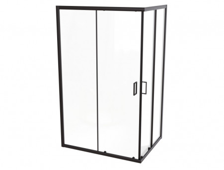 Душевой Уголок «Taliente» Прозрачное Стекло, 6мм, Черный Матовый, 120х80 (TA-08120-1CB)