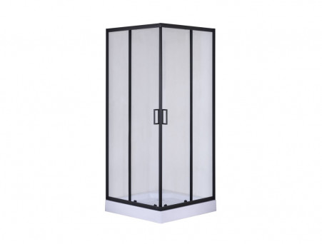 Душевой Уголок «Taliente» Прозрачное Стекло, 6мм, Черный Матовый, 80х80 (TA-08082-1CB)
