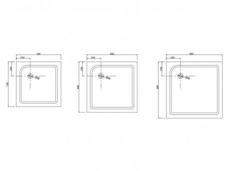 Душевой Поддон «Taliente» Низкий, Квадратный, Белый, 100х100 (PTA-10102)