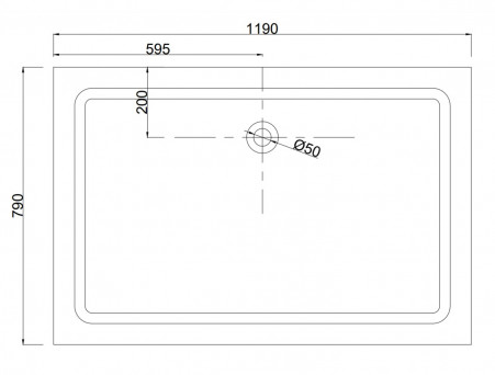 Душевой Поддон «Taliente» Низкий, Прямоугольный, Белый, 120х80 (PTA-0812)