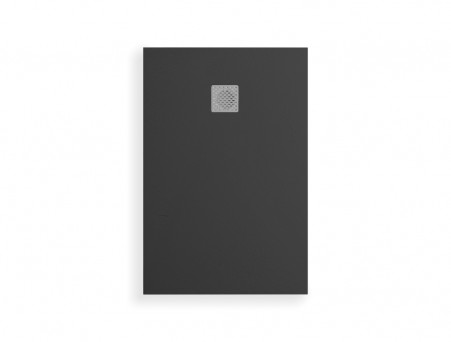 Душевой Поддон «Taliente» Низкий, Прямоугольный, Литьевой Мрамор, Чёрный Матовый, 120х80 (PTA-ST-120Bstone)