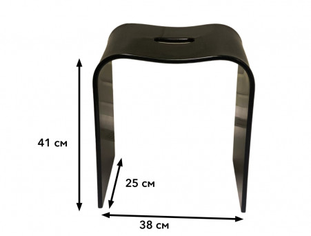Стул для Душа «Taliente» Sgabello Nero, Чёрный, 41х38х25 (TA-STOOL38)