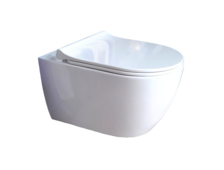 Подвесной Унитаз «Aquatek» Поларис, Безободковый, Сиденье Soft Close, 52x36,5x37, Белый (AQ0700-01)