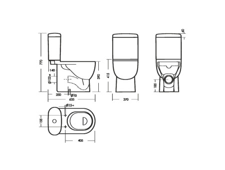 Унитаз-Компакт «Sanita Luxe» Art Comfort 37x63 с Сиденьем и Крышкой, 7л (WC.CC/Art/2-DM/WHT.G/S1)