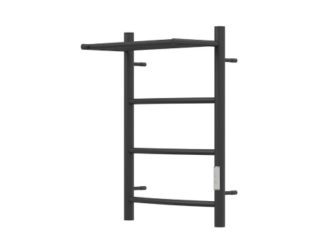 Полотенцесушитель Электрический «Apextermo» Corona, Лесенка, с Полкой, 40x60см, Черный Матовый (CR01164BM)