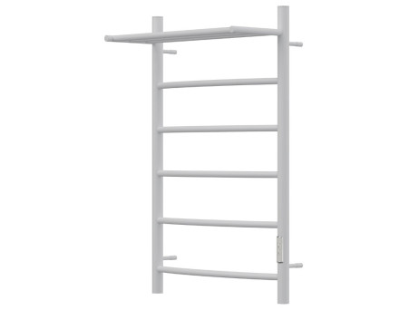 Полотенцесушитель Электрический «Apextermo» Corona, Лесенка, с Полкой, 50x80см, Белый Матовый (CR01185WM)