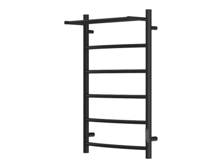Полотенцесушитель Электрический «Apextermo» Corona, Лесенка, с Полкой, 50x80см, Черный Матовый (CR01185BM)